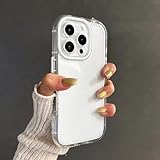 Funda de airbag transparente con purpurina para iPhone 11, 12, 13 y 14 Plus. Funda brillante con destellos para iPhone 15, Pro y 16 Pro Max. Funda de TPU suave (para iPhone 14 Pro/transparente).