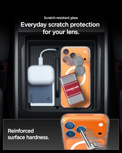 Image of Spigen Glas.tR EZ Fit Optik Pro XL Tempered Glass Camera Lens Protector for iPhone 17 Pro Max - Cosmic Orange [1 Pack]