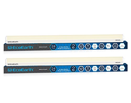EcoEarth Hexa 24 Watt Batten, India’s First Hexagon-Shaped LED Tubelight | 2 Feet | Warm White | Pack of 2