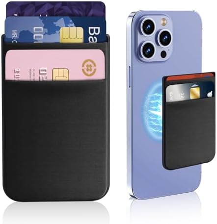 Portafoglio Magnetico Per IPhone - Porta 1-2 Carte, Silicone Adesivo | Compatibile MagSafe - Foto 4