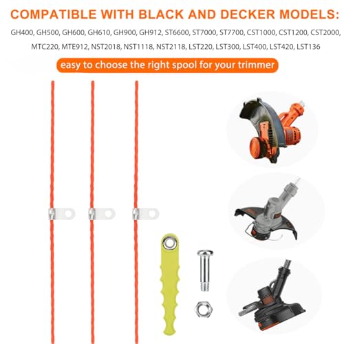 Image of THTEN AF-100 Replacement Blade Fit for Black+Decker GH600 GH900 LST220 | Compatible with Black Decker GH610,GH912,ST6600,ST7000,ST7700,NST1118,NST2118,LST220,LST300 Line String Trimmer 43PK