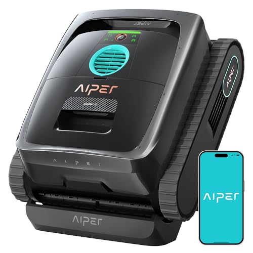 AIPER Scuba V3 AI Vision Cordless Robotic Pool Cleaner, 10x Faster Pool Cleaning with AI Patrol, 24/7 Auto Cleaning, Smart Waterline Parking & Multi-Layer Filtration, Gray