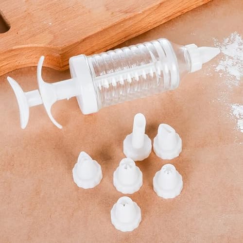 Image of Cake Decorating Gun with 8 Piping Tips, Cupcake Icing Piping Kit, Cake Decorating Kit for Cake Cookies Decoration