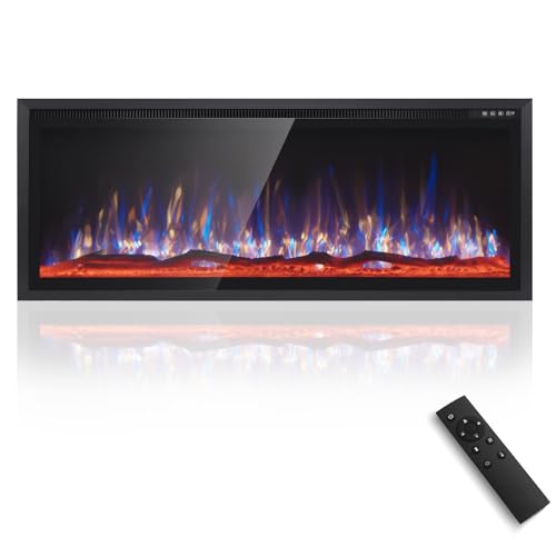 Sophia & William Electric Fireplace 50 Inch Wall Mounted, Fireplace