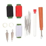 SAFIGLE Set da Cucito Portatile 34 Pezzi con Aghi Grandi in Acciaio Infilatura Semplificat...