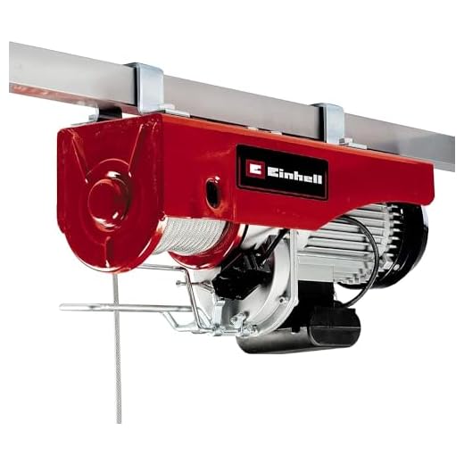 Fai Da Te Einhell TC-EH 1000 Argano elettrico (230 V, 50 Hz, 1600 W, portata senza rullo guida 500 kg, portata con rullo guida 999 kg, cavo 18 m)