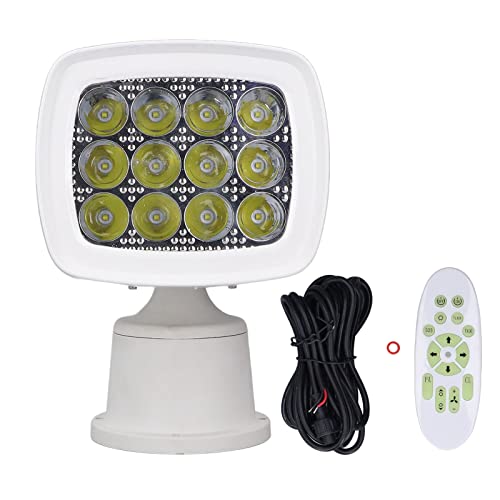 EVTSCAN LED Searchlight Remote Control Flashing SOS Mode Spot Light Lamp DC12V 24V 27W for Boat Outdoor