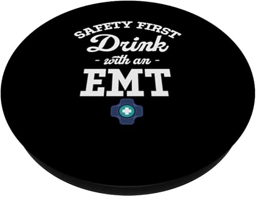 Miniatura 2 de Seguridad Primera Bebida Con Un EMT Primeros Auxilios Ambulatorio Cpr PopSockets Estándar PopGrip