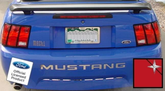 Decal Mods Adhesivos de letras para parachoques trasero para Ford Mustang Rojo (reflectante) -CR+R (se adapta a 1999-2004)