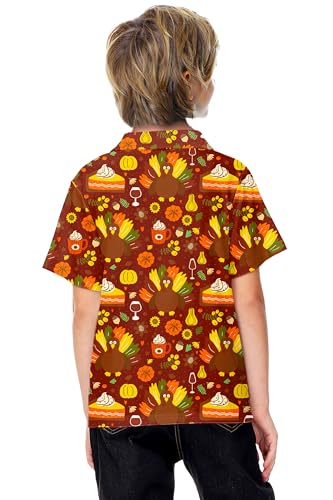 Image of AOBUTE Kids 4th of July Polo American Flag Short Sleeve Button Down Shirts Tops 3-14 Years