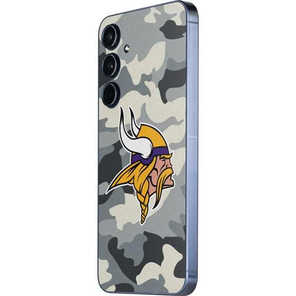 Skinit Decal Phone Skin Compatible with Galaxy A36 5G - Officially Licensed NFL Minnesota Vikings Camo Design
