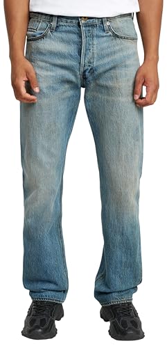 G-STAR Men's Dakota Regular Straight Jeans, Azul (Vintage Gold Digger D23691-d788-h117), 34W x 34L