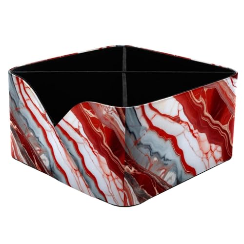 Boîte de rangement polyvalente marbre rouge contre le désordre - 2