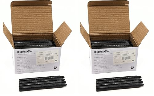 Craytastic! Bulk Unwrapped Crayons Box of 52 (Black) for Crafting, Parties, Kids - Paperless Crayons, No Paper Wrapper - Safety Tested Compliant with ASTM D-4236 (Pack of 2)