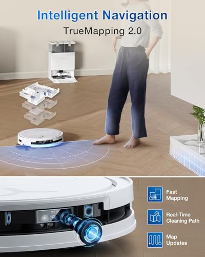 Image of ECOVACS Deebot T50 PRO Omni 2-in-1 Robot Vacuum Cleaner & Mop, New Launch, 15000Pa Suction, 6400mAh Battery, 8.1cm Ultra-Thin, ZeroTangle 2.0, AIVI 3.0 Obstacle Avoidance, Auto Wash /Dry /Refill, 320Min