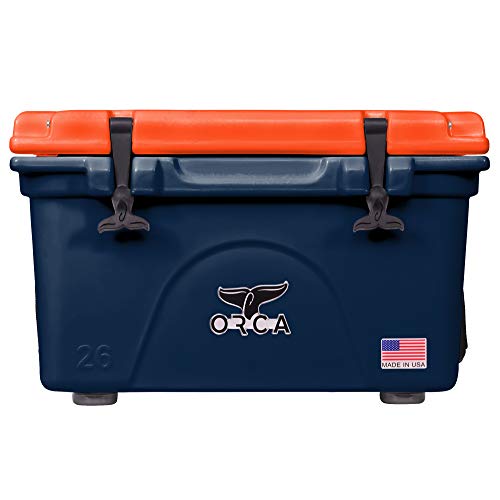ORCA 26 Quart Cooler, Navy/Orange