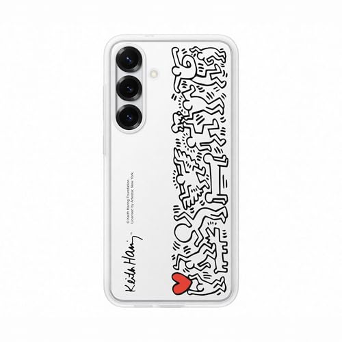 Samsung Flipsuit Case Cover Per Galaxy S25+, Card Keith Haring Con Tecnlogia Nfc Inclusa, White