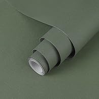 Dark Green Self Adhesive Wallpaper: Size and Coverage - Our matt dark green vinyl adhesive film measures 40cm x 3m and can cover an area of 1.2 square metres. The surface is frosted to the touch and is low maintenance, providing long-lasting water an...
