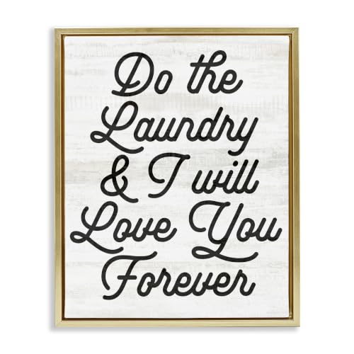 Laundry Love Phrase Comic Humor, 24 x 30 Inch Canvas in Floater Frame