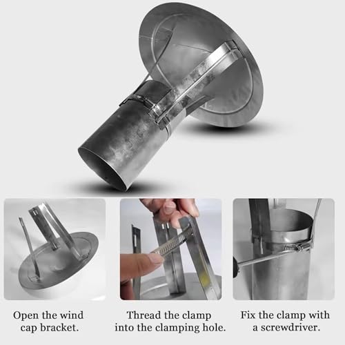 Couvercle de cheminée durable en acier inoxydable premium pour conduit de ventilation - 7