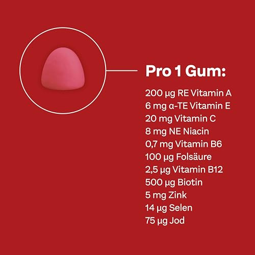 Doppelherz Haut + Haare + Nägel Gums - mit Vitaminen & Mineralstoffen - Zink unterstützt den Erhalt normaler Haut, Haare und Nägel - vegan - ca. 60 Weichgummis 5