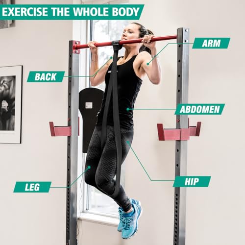 Image of Resistance Band 45kg, Heavy-Duty Exercise Loop Band for Strength Training, Pull-Up Assistance, Stretching, Yoga, Home Gym Workout, for Men and Women Black