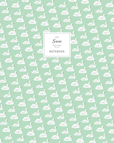 Swan Notebook - Ruled Pages - 8x10 - Large (Pastel Green)