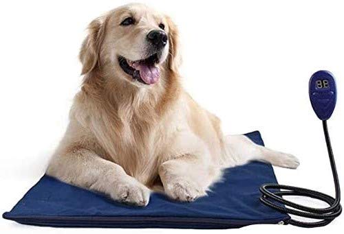 tooloflife Pet Heating Pad, Electric Heated Cat Bed 40 x 30cm Waterproof Heating Blanket for Cats Dogs, Safety Puppy Warming Mat with Chew Resistant Steel Cord Red