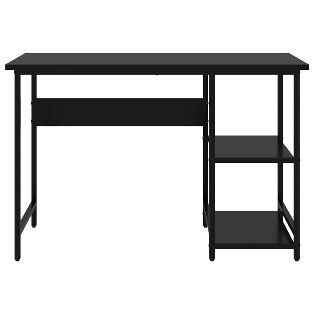 Computertisch Schwarz aus MDF und pulverbeschichtetem Metall 105 x 50 x 72 cm, Schreibtisch für Computer, Laptop und PC, Büro, Homeoffice, Lernen, Gaming mit robustem Gestell
