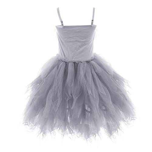 ODIZLI Girls Swan Princess Feather Tutu Dress Spaghetti Strap Flower Girls Dresses for Wedding Birthday Party Pageant 1-7T2