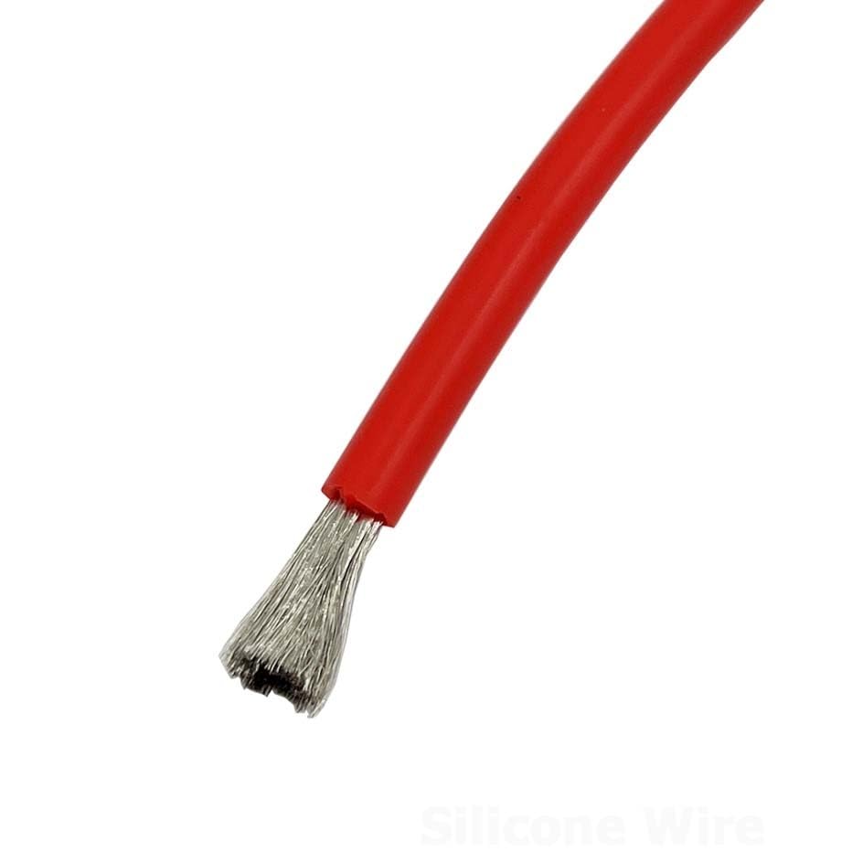 Cables eléctricos, Cable de Cobre estañado Flexible Rojo 6-28 AWG, 1/5/10/20 Metros, Silicona Extra Suave for Uso doméstico y Alta Temperatura(20 AWG,5m)