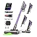 Akku Staubsauger 600W/50kPa/65Min, Staubsauger Kabellos mit HD-Display, Aromatherapie,1,8L-Staubbeh... Anti-Tangle-Bürste,staubsauger grünem LED-Licht Bürste für Teppiche,Hartböden und Tierhaare