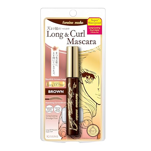 Heroine Make by KissMe Waterproof Mascara Brown | Volumizing, Lengthening & Smudge-Proof Formula...