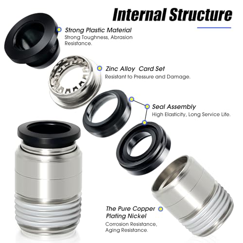 Raccords tubes 12mm x 1/2 BSP TAILONZ en pack de 10 pièces durables - 6