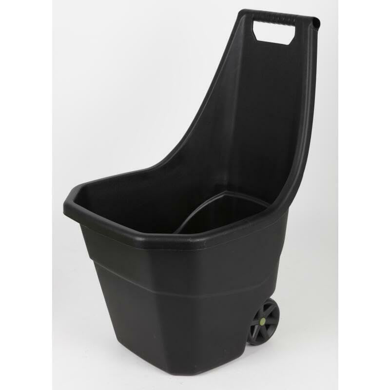 Carro de jardín Buosha, Negro, Plástico, 50 litros, Resistente A La Intemperie, Requiere Montaje, Ligero, Patio y jardín