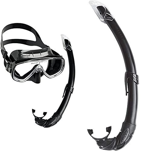 Cressi Onda Mare Pack de Snorkel, Unisex, Negro, Talla Única + Mexico Tubo de Snorkel, Unisex-Adult, Negro, Un tamaño
