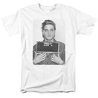 Elvis Presley T-shirt militaire pour homme en coton blanc - Les Beatles, Paul McCartney, John Lennon, RIngo Starr, George Harrison