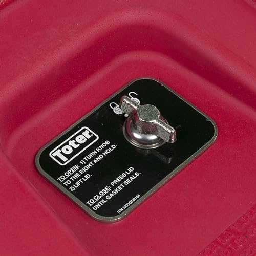Toter Locking Medical Waste Cart - Red, 32-Gallon, Model# RMC32-00RED