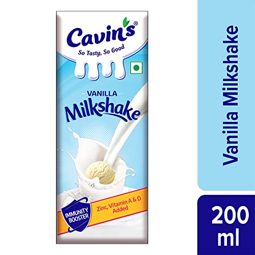 Image of Cavin's Vanilla Milkshake | Classic Vanilla Flavoured Ready to Drink Milk Beverage | Smooth & Creamy | 180ml