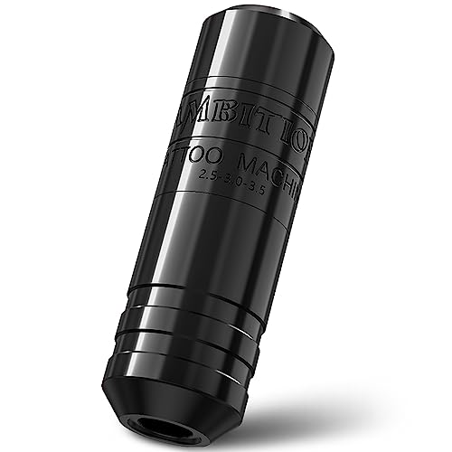 Ambition Torped 28mm Rotary Tattoo Machine Short Pen with Brushless Motor Professional Cartridges Tattoo Gun with RCA Cord for Tattoo Artists