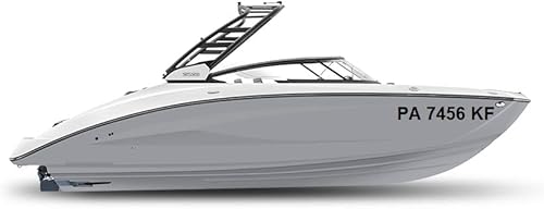 Miniatura 4 de Números de registro de barco (dos juegos) - Números y letras - Calcomanías de vinilo marinas personalizadas - Hecho en Estados Unidos (3 pulgadas de