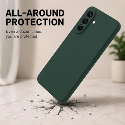 Image of Back Cover Compatible with Samsung Galaxy A37 5G | Full Camera Protection | Premium Liquid Silicon Case | Flexible Bumper Case for Samsung Galaxy A37 5G (Green)