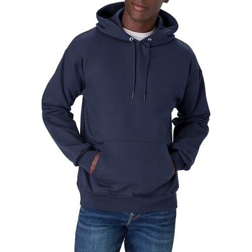 Hanes Men's Ultimate Cotton Heavyweight Pullover Hoodie Sweatshirt, Deep Navy, X-Large
