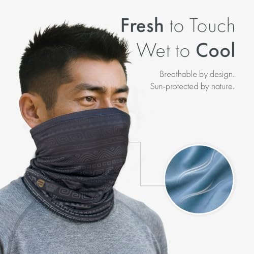 Image of Cooling Neck Gaiter for Sun Protection UPF 50+( | Ultra-soft face gaiter with moisture-wicking cooling fabric, 4-way stretch and breathable comfort gator for outdoor sports.