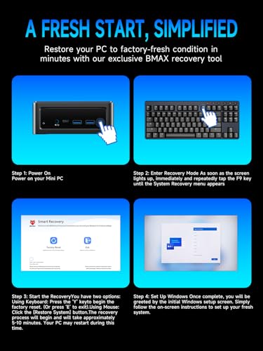 Image of Bmax B9 Power Mini PC, Intel Core i9-12900HK (14C /20T, Beats i9-11900H /R9 6900HX /7735HS), 24GB LPDDR5 1TB NVMe SSD, Micro Desktop Computer Support 4TB Expansion, WiFi 6, Triple 4K Display, Win 11 Pro