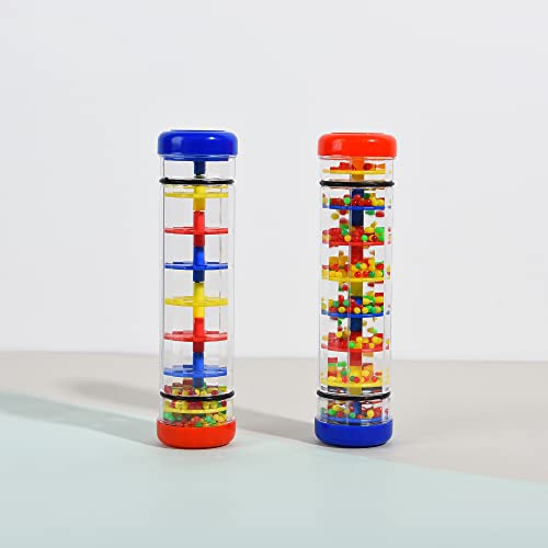 2 Pack Rainmaker Rain Stick Toy, 8 Inch Rainstick Musical Instrument For Babies Toddlers And Kids, Sensory Developmental Shaker #TOP4