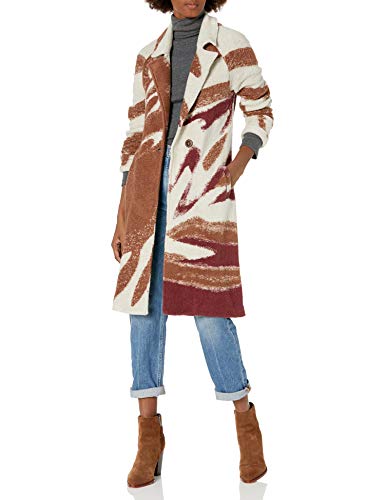 NIC+ZOE Women's Abstract Waves Coat, Neutral Multi, MD