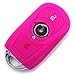 Produktbild Schlüssel Hülle OD für 3 Tasten Auto Schlüssel (nur Keyless Go) Silikon Cover von Finest-Folia (Neon Pink)