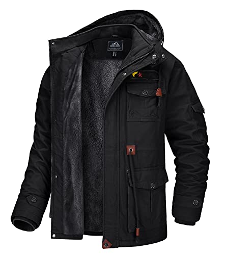 MAGCOMSEN Herren Übergangsjacke Warm Gefüttert Jacke Full Zip Winterjacke...