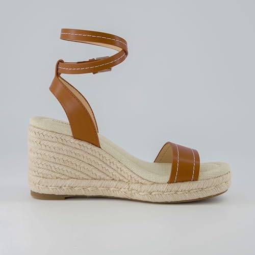 CUSHIONAIRE Women's Chico One Band Espadrille Wedge Sandal +Memory Foam4